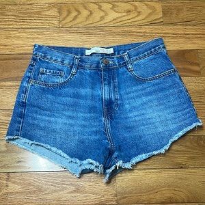 EUC Zara Premium Wash Blue Jeans Short Size 06